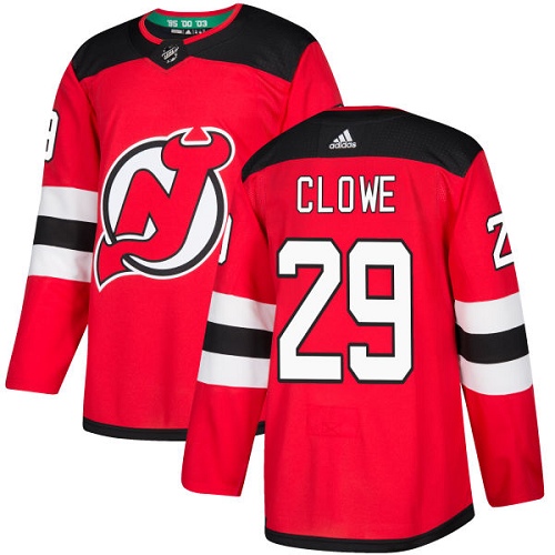 Adidas New Jersey Devils #29 Ryane Clowe Red Home Authentic Stitched Youth NHL Jersey->youth nhl jersey->Youth Jersey